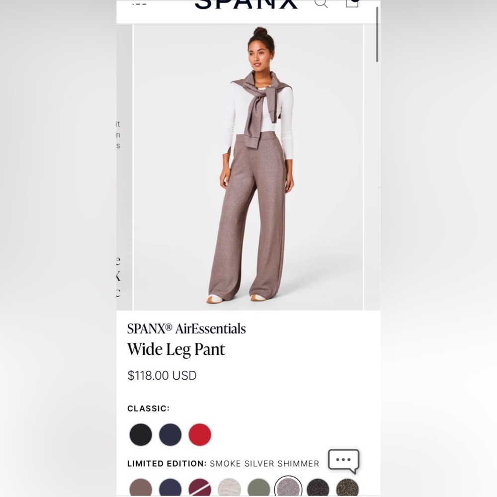 Spanx air essentials wide leg pant